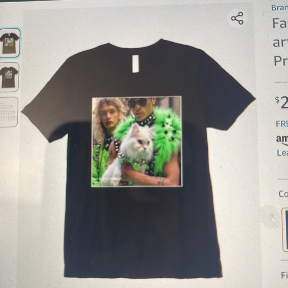 Digital art by me of cute pets as a print NWT shirts are being made - Picture 4 of 8